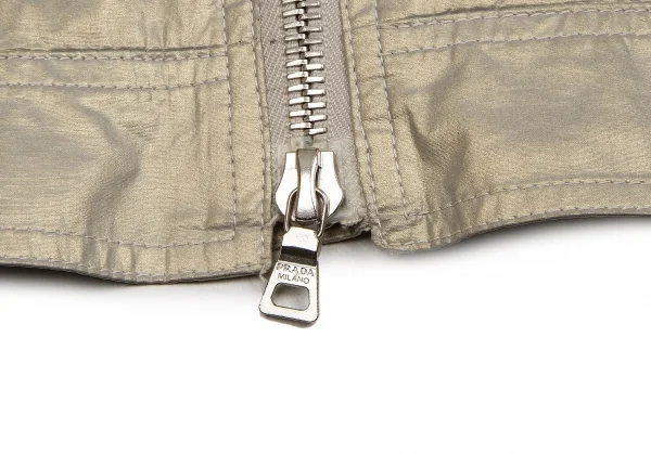 プラダスポーツPRADA SPORT メタリックジップアップブルゾン シャンパンゴールドM位 K-102202_012