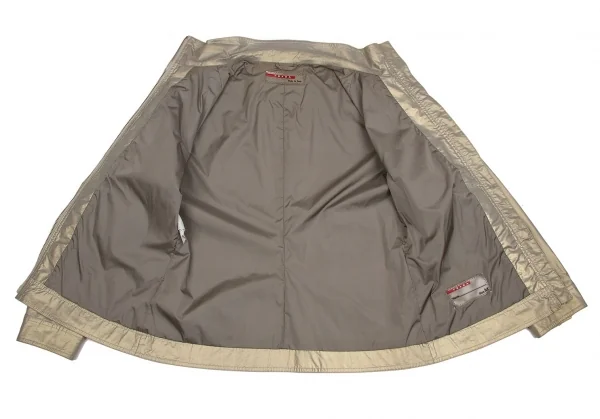 プラダスポーツPRADA SPORT メタリックジップアップブルゾン シャンパンゴールドM位 K-102202_013