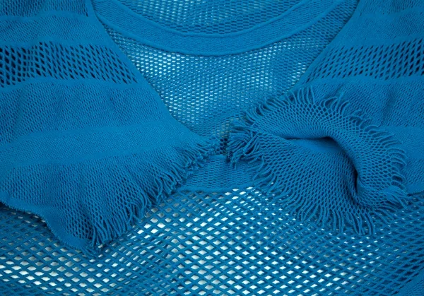 イッセイミヤケ エーポックISSEY MIYAKE A-POC ネット切替ドルマントップス 水色2 K-102226_006