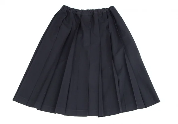 ローブドシャンブル コムデギャルソンrobe de chambre COMME des GARCONS ウールギャバプリーツフレアスカート ネイビーL K-102269_007
