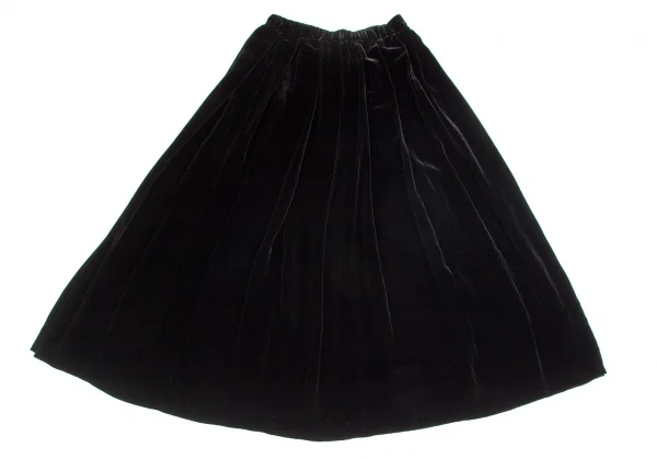 ローブドシャンブル コムデギャルソン ロング丈スカート 製品染め ブラック コムデギャルソンCOMME des GARCONS ジップデザインオールド