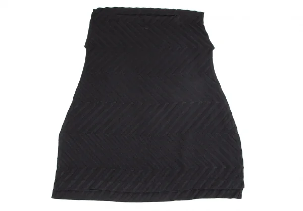 イッセイミヤケ ミーISSEY MIYAKE me 矢絣プリーツワンピース 黒Free K-102307_002