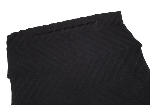 イッセイミヤケ ミーISSEY MIYAKE me 矢絣プリーツワンピース 黒Free K-102307_003