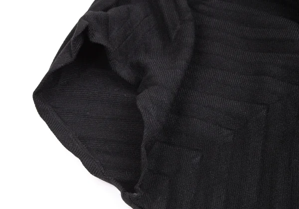 イッセイミヤケ ミーISSEY MIYAKE me 矢絣プリーツワンピース 黒Free K-102307_005