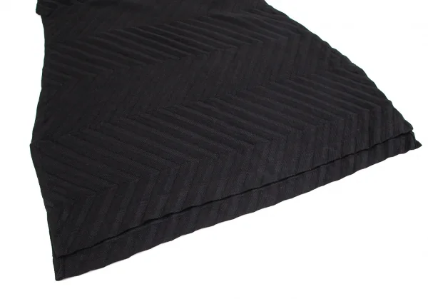 イッセイミヤケ ミーISSEY MIYAKE me 矢絣プリーツワンピース 黒Free K-102307_006