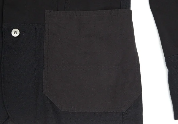 ジュンヤワタナベ マン コムデギャルソン×リーバイス  JUNYA WATANABE MAN COMME des GARCONS×Levi's 切替ウールギャバジャケット 黒L K-102323_011