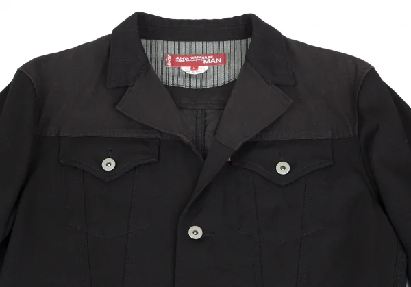 ジュンヤワタナベ マン コムデギャルソン×リーバイス  JUNYA WATANABE MAN COMME des GARCONS×Levi's 切替ウールギャバジャケット 黒L K-102323_002