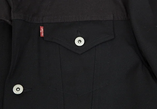 ジュンヤワタナベ マン コムデギャルソン×リーバイス  JUNYA WATANABE MAN COMME des GARCONS×Levi's 切替ウールギャバジャケット 黒L K-102323_004