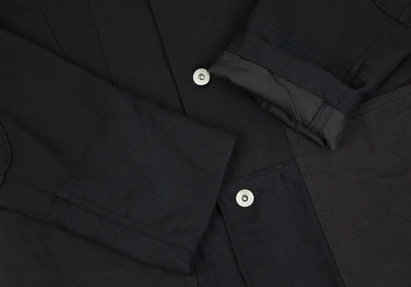 ジュンヤワタナベ マン コムデギャルソン×リーバイス  JUNYA WATANABE MAN COMME des GARCONS×Levi's 切替ウールギャバジャケット 黒L K-102323_009