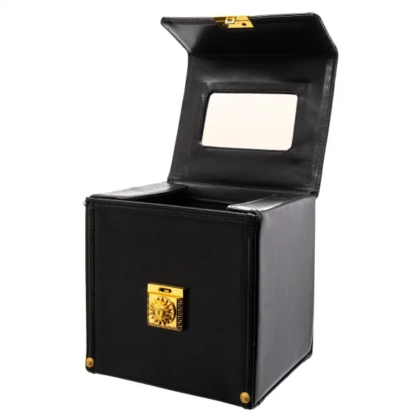 ジャンニヴェルサーチGIANNI VERSACE サンバーストバニティバッグ 黒ゴールド K-102338_016