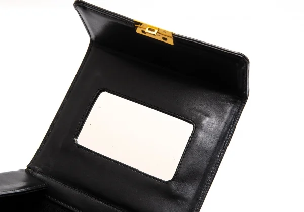 ジャンニヴェルサーチGIANNI VERSACE サンバーストバニティバッグ 黒ゴールド K-102338_017