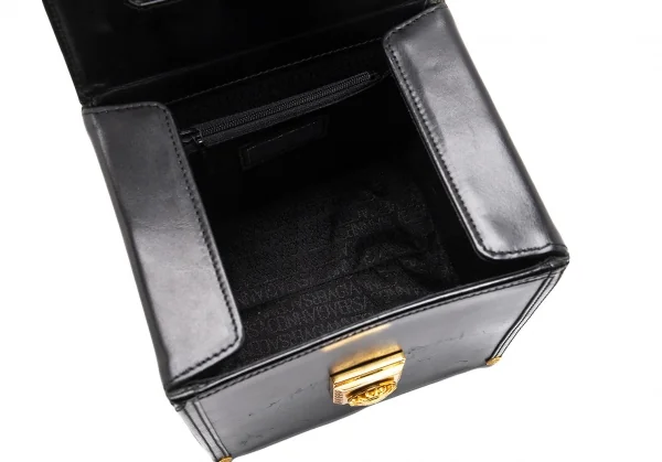 ジャンニヴェルサーチGIANNI VERSACE サンバーストバニティバッグ 黒ゴールド K-102338_018