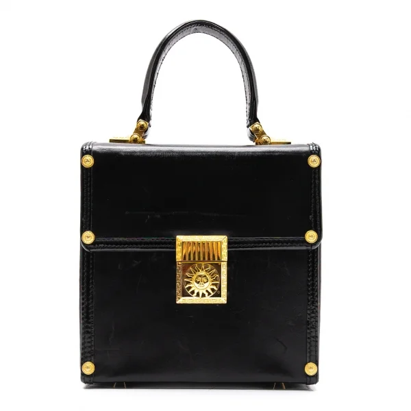 ジャンニヴェルサーチGIANNI VERSACE サンバーストバニティバッグ 黒ゴールド K-102338_002