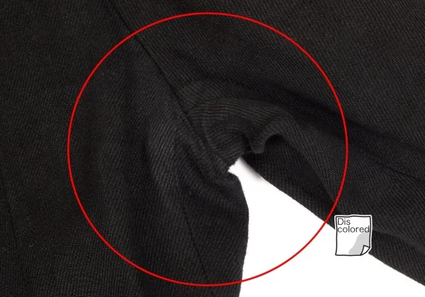 ヨウジヤマモト ファムYohji Yamamoto FEMME リネン裁ち切りデザインノーカラーホック留めジャケット 黒2 K-102351_005