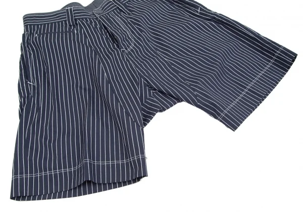 A Back Star Design Cotton Striped Shorts K-102370_010