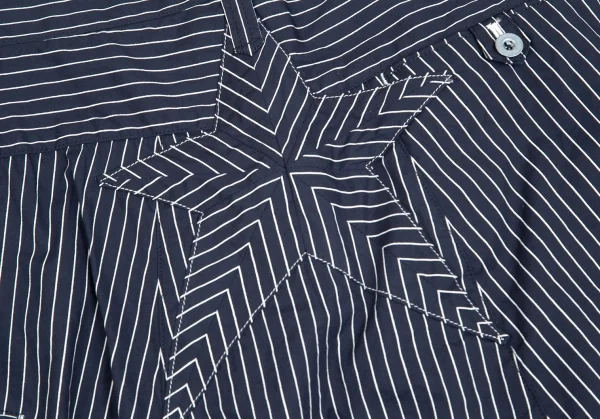 A Back Star Design Cotton Striped Shorts K-102370_002