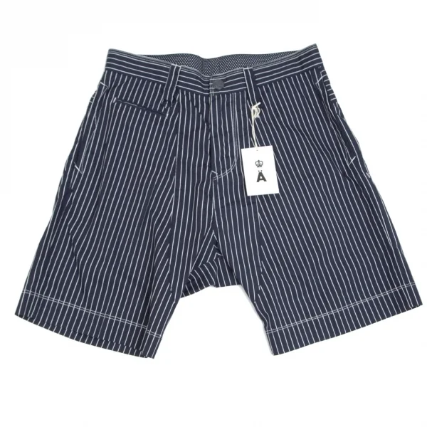 A Back Star Design Cotton Striped Shorts K-102370_005