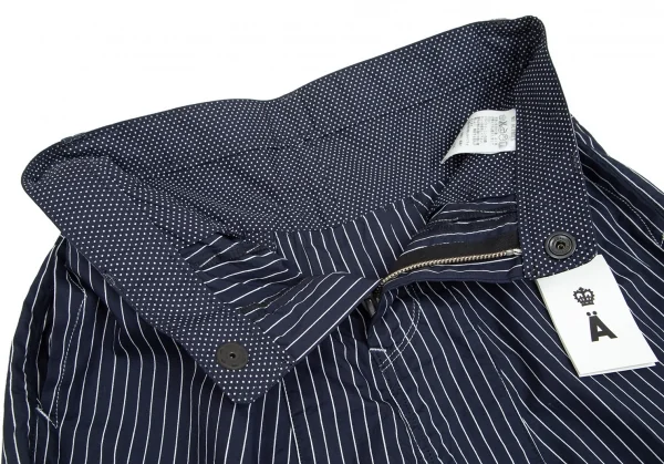 A Back Star Design Cotton Striped Shorts K-102370_009