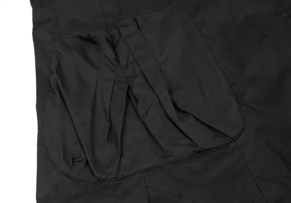 ヒロコビスHIROKO BIS eSSeNtieL コットンポリストレッチタックポケットシャツ 黒11 K-102372_009