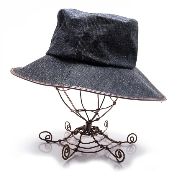 R by 45rpm コットン藍染めレザーパイピングハット 濃インディゴ K-102387_003