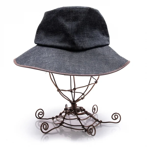 R by 45rpm コットン藍染めレザーパイピングハット 濃インディゴ K-102387_004