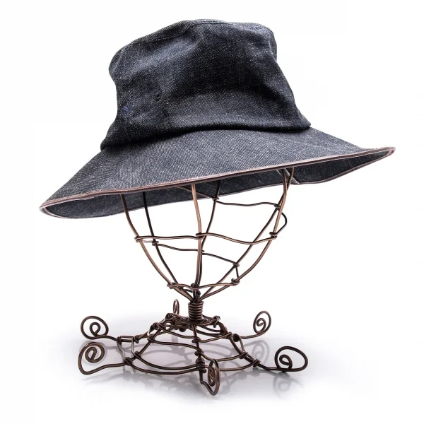 R by 45rpm コットン藍染めレザーパイピングハット 濃インディゴ K-102387_005