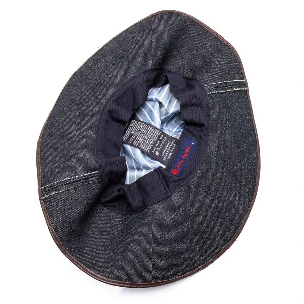 R by 45rpm コットン藍染めレザーパイピングハット 濃インディゴ K-102387_009