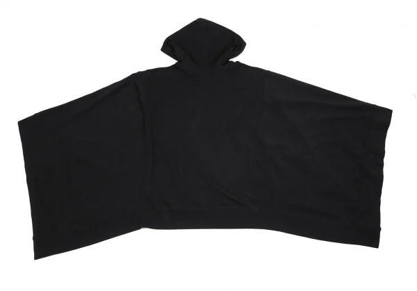 ティーバイアレキサンダーワンT by Alexander Wang コットンフーディーポンチョスウェット 黒XS K-102393_010