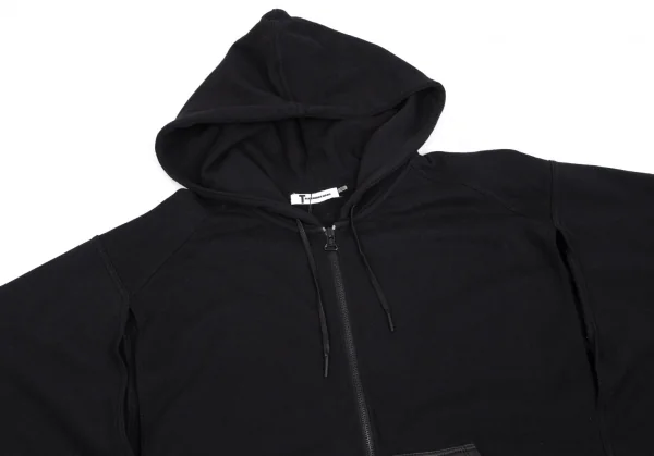 ティーバイアレキサンダーワンT by Alexander Wang コットンフーディーポンチョスウェット 黒XS K-102393_003