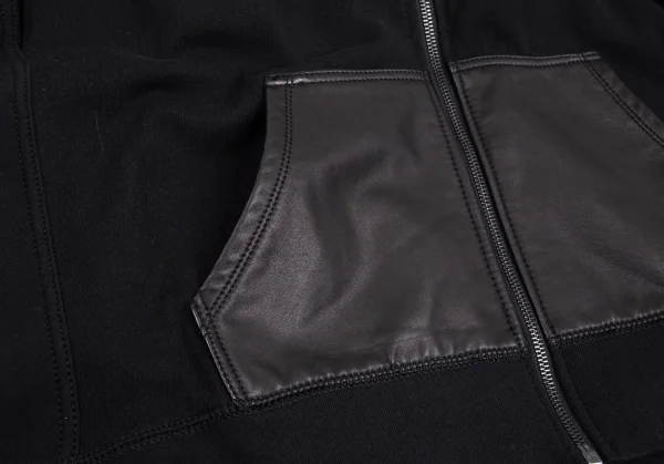 ティーバイアレキサンダーワンT by Alexander Wang コットンフーディーポンチョスウェット 黒XS K-102393_007