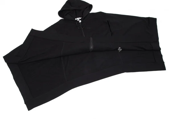 ティーバイアレキサンダーワンT by Alexander Wang コットンフーディーポンチョスウェット 黒XS K-102393_008