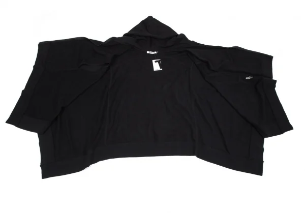 ティーバイアレキサンダーワンT by Alexander Wang コットンフーディーポンチョスウェット 黒XS K-102393_009