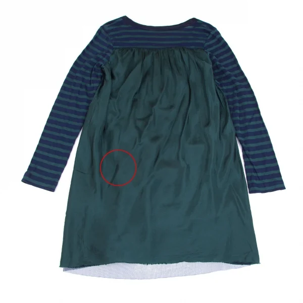 サカイラックsacai luck コットンボーダー切替カットソーワンピース グリーン 青緑2 K-102394_010