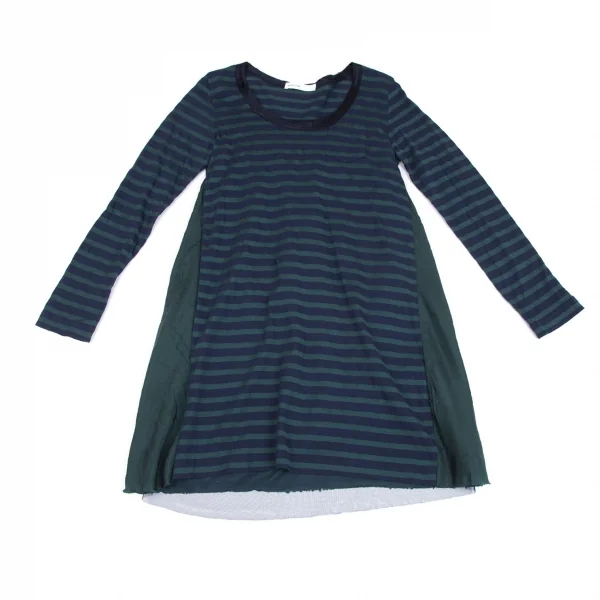 サカイラックsacai luck コットンボーダー切替カットソーワンピース グリーン 青緑2 K-102394_002