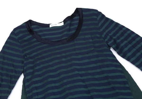 サカイラックsacai luck コットンボーダー切替カットソーワンピース グリーン 青緑2 K-102394_003