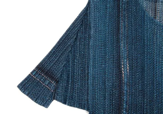 プリーツプリーズPLEATS PLEASE デニム転写プリントステッチ