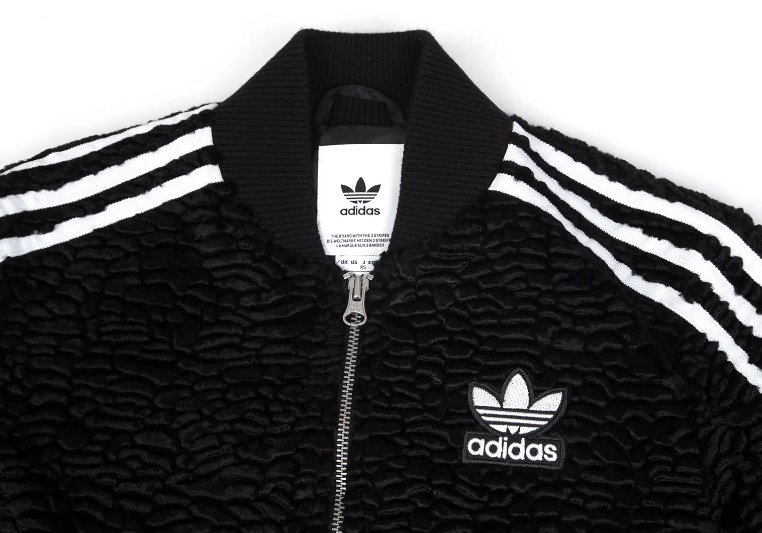 adidas アディダス　トラックジャケット　黒　白　スリーライン　ドローコード アディダス adidas アディダス adidas スリーストライプス