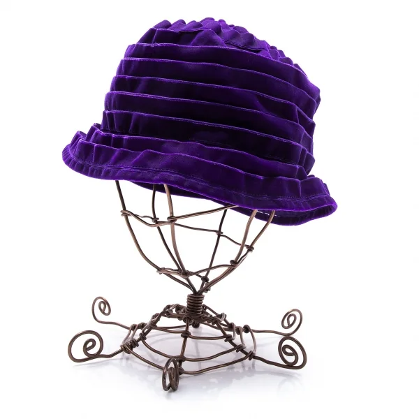 コルソコモ×スティーブンジョーンズ10 corso como COMME des GARCONS×STEPHEN JONES ポリナイロンテーピングメッシュハット 紫黒 K-102414_001