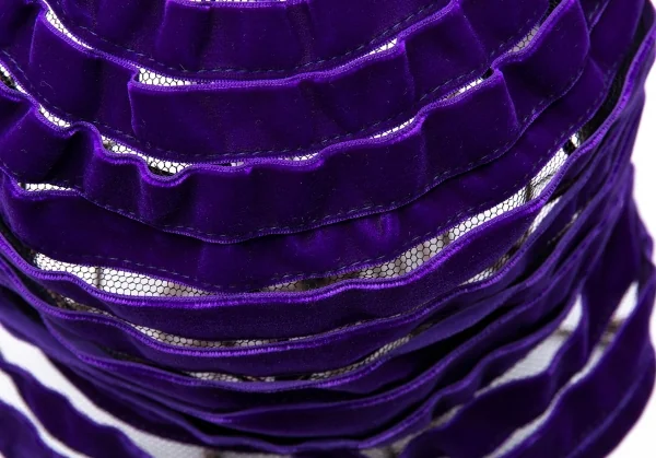 コルソコモ×スティーブンジョーンズ10 corso como COMME des GARCONS×STEPHEN JONES ポリナイロンテーピングメッシュハット 紫黒 K-102414_005