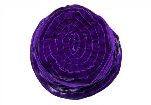 コルソコモ×スティーブンジョーンズ10 corso como COMME des GARCONS×STEPHEN JONES ポリナイロンテーピングメッシュハット 紫黒 K-102414_006