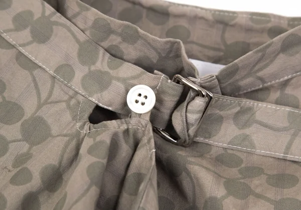 ヨウジヤマモト ノアールYohji Yamamoto NOIR プリントラップスカート グレージュ1 K-102418_005