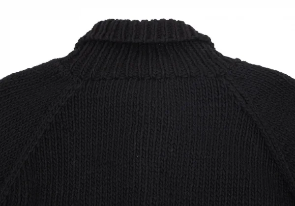 ディル シップスDill SHIPS ウールナイロンボタンデザインニットジャケット 黒38 K-102425_011