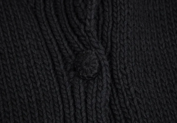 ディル シップスDill SHIPS ウールナイロンボタンデザインニットジャケット 黒38 K-102425_004