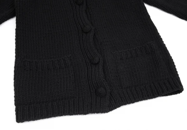 ディル シップスDill SHIPS ウールナイロンボタンデザインニットジャケット 黒38 K-102425_007