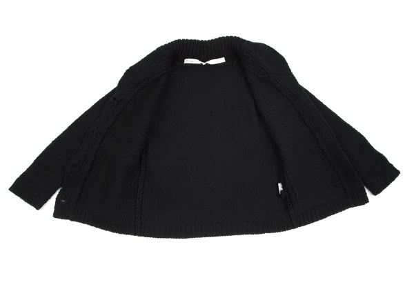 ディル シップスDill SHIPS ウールナイロンボタンデザインニットジャケット 黒38 K-102425_009