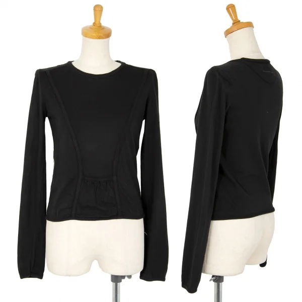 エムエム 6 メゾン マルタン マルジェラMM6 MAISON  Martin MARGIELA 前ポケットリブカットソー 黒S K-102431_001