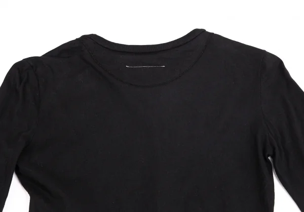 エムエム 6 メゾン マルタン マルジェラMM6 MAISON  Martin MARGIELA 前ポケットリブカットソー 黒S K-102431_013