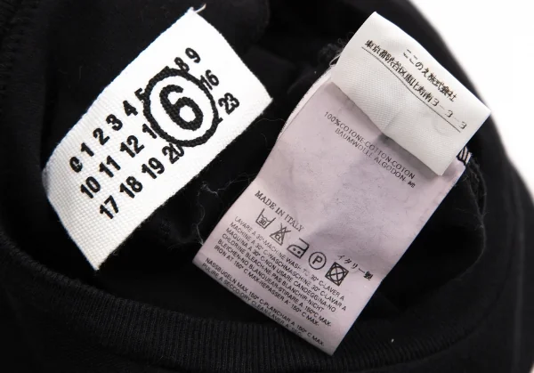 エムエム 6 メゾン マルタン マルジェラMM6 MAISON  Martin MARGIELA 前ポケットリブカットソー 黒S K-102431_016