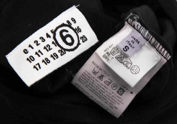 エムエム 6 メゾン マルタン マルジェラMM6 MAISON  Martin MARGIELA 前ポケットリブカットソー 黒S K-102431_017