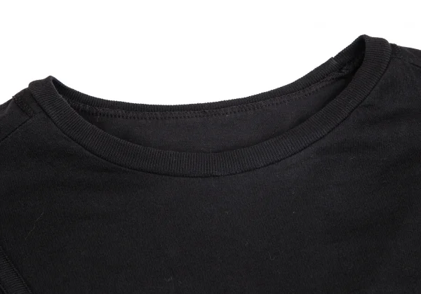 エムエム 6 メゾン マルタン マルジェラMM6 MAISON  Martin MARGIELA 前ポケットリブカットソー 黒S K-102431_004